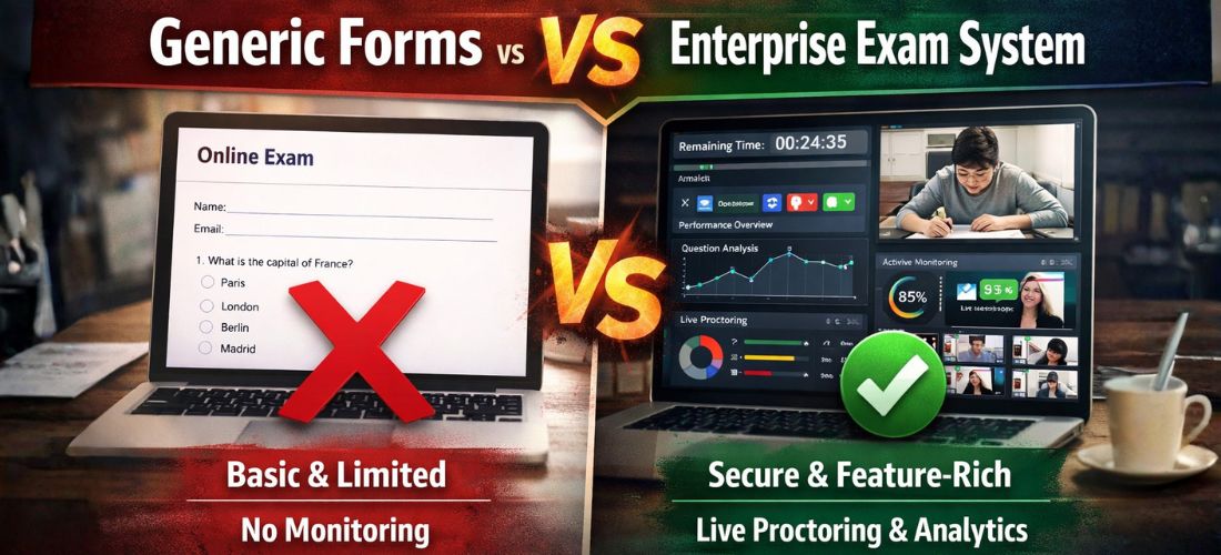 Limitations of Generic Forms vs Enterprise Exam System